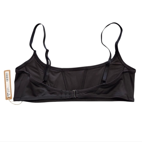 SKIMS Onyx Recycled Corset Bikini Bra Top Swimwear Onyx Black Large NWT - Picture 3 of 5